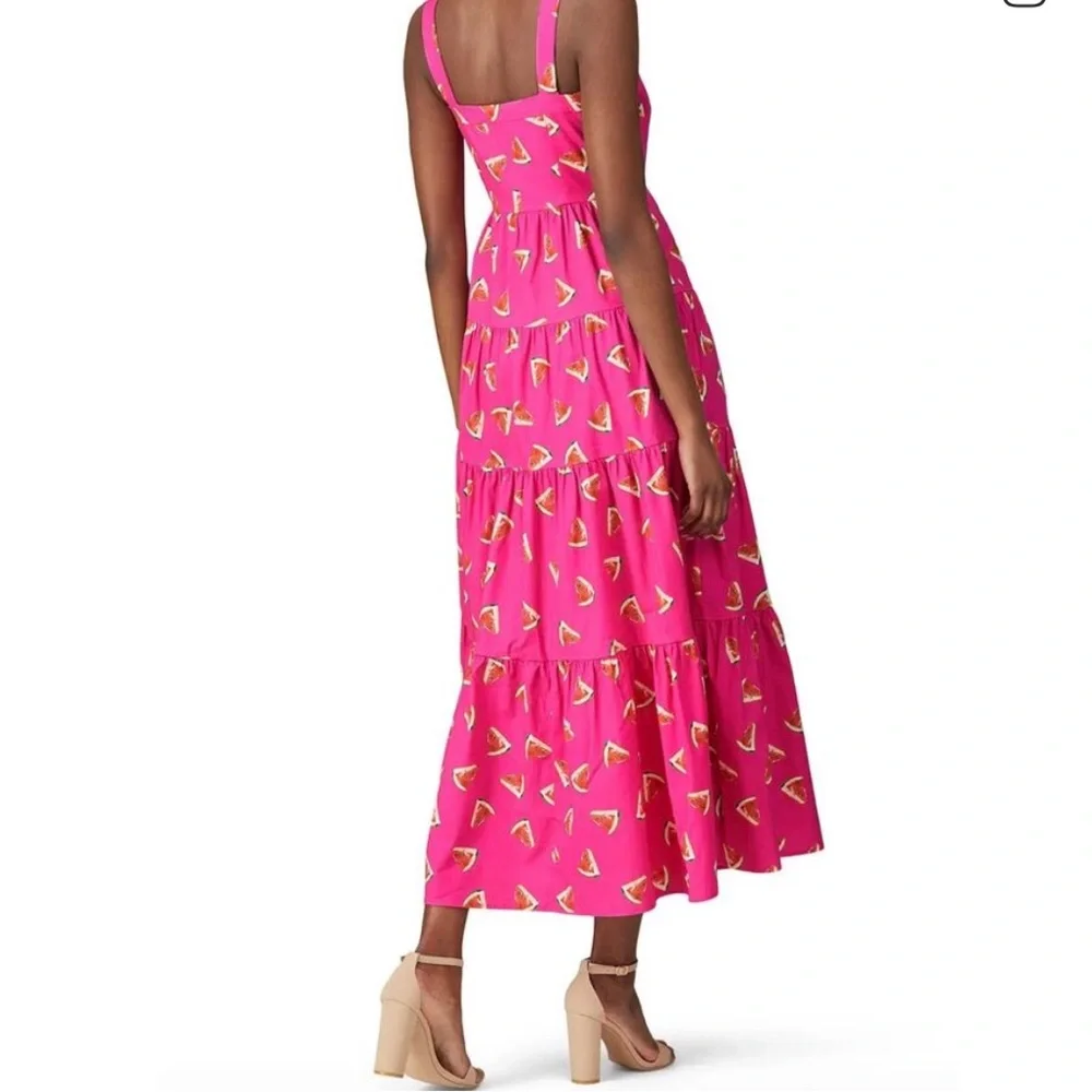 Color Me Courtney Watermelon 🍉 Print Maxi Dress sz 6 - Picture 2 of 7